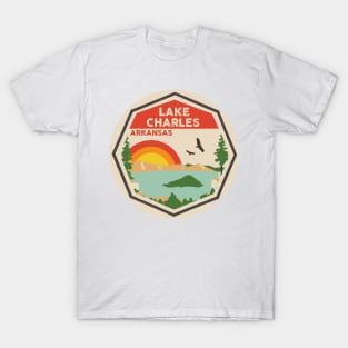Lake Charles Arkansas Colorful Scene T-Shirt